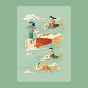 Illustration de Carpe koi pour le festival des enfants au Japon