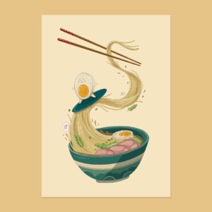 Illustration de ramen du Japon