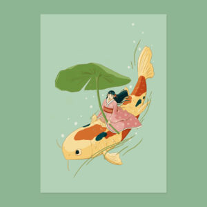 Illustration d'une carpe koi japonaise